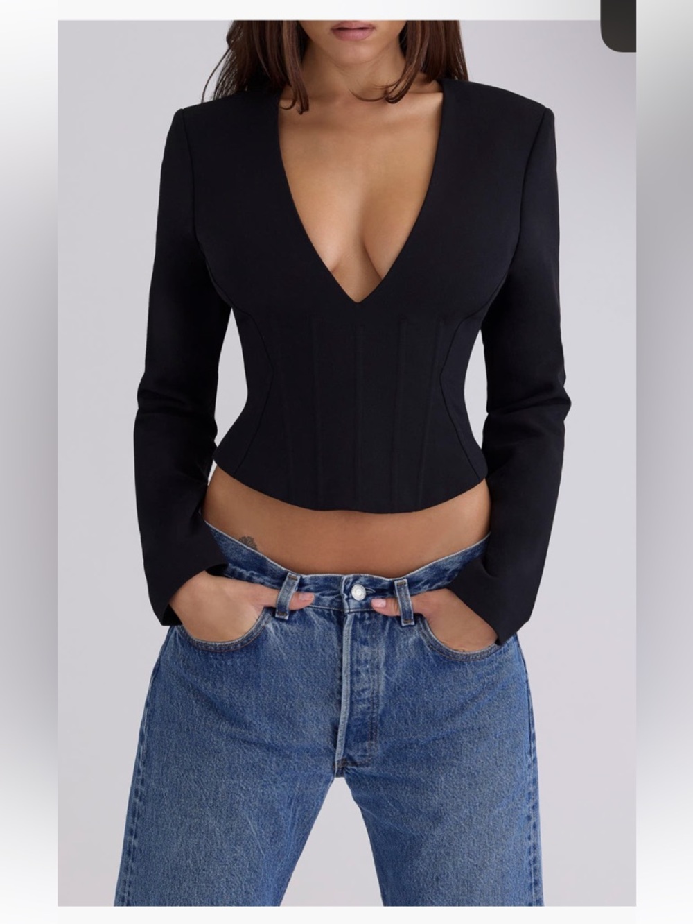 NWT house of cb Santa corset crop top Medium